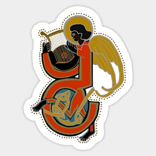 Dark Angel letter Y Blue Sticker